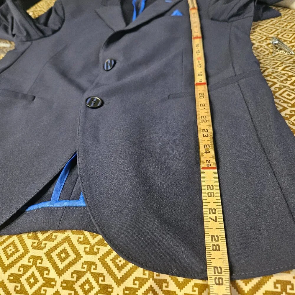 Twillory Blazer Men's 38R Navy Blue Sport Coat Jacket Performance Stretch Preppy - Picture 13 of 15
